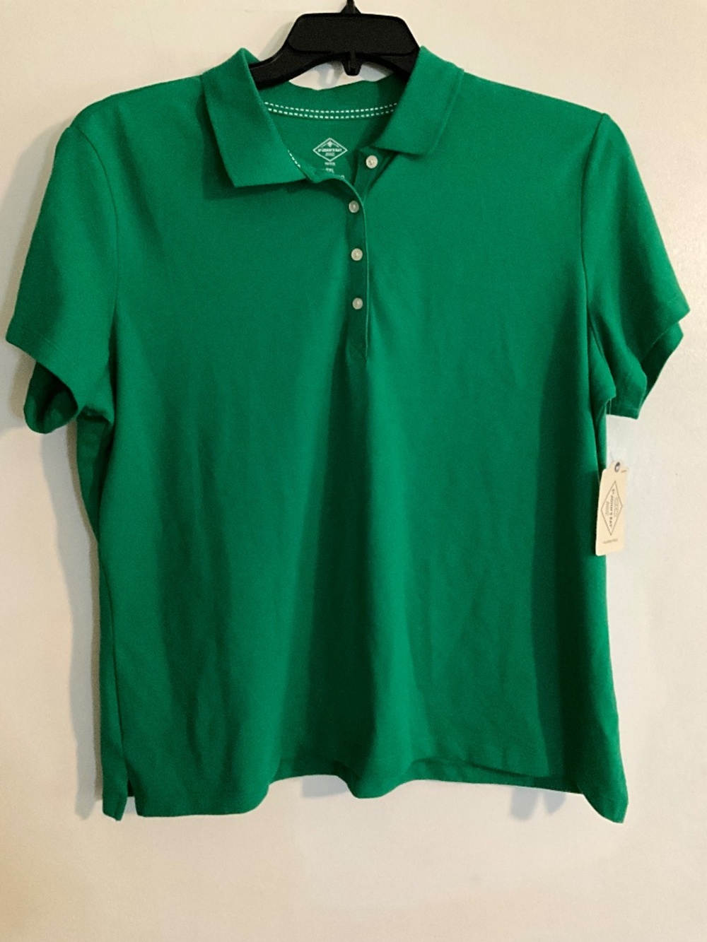 St. John's‎ Bay women's green polo shirt